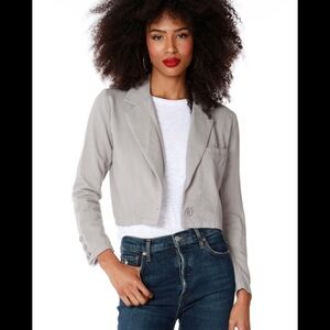 Bobi gray cropped jacket lead size medium